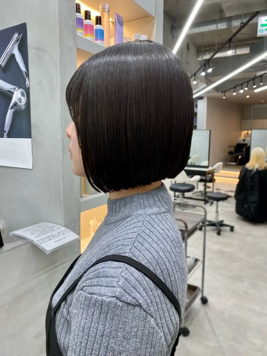 ショート カラー ヘアカラー トリートメント 縮毛矯正/ウルフ/ ボブ/増田のヘアスタイル