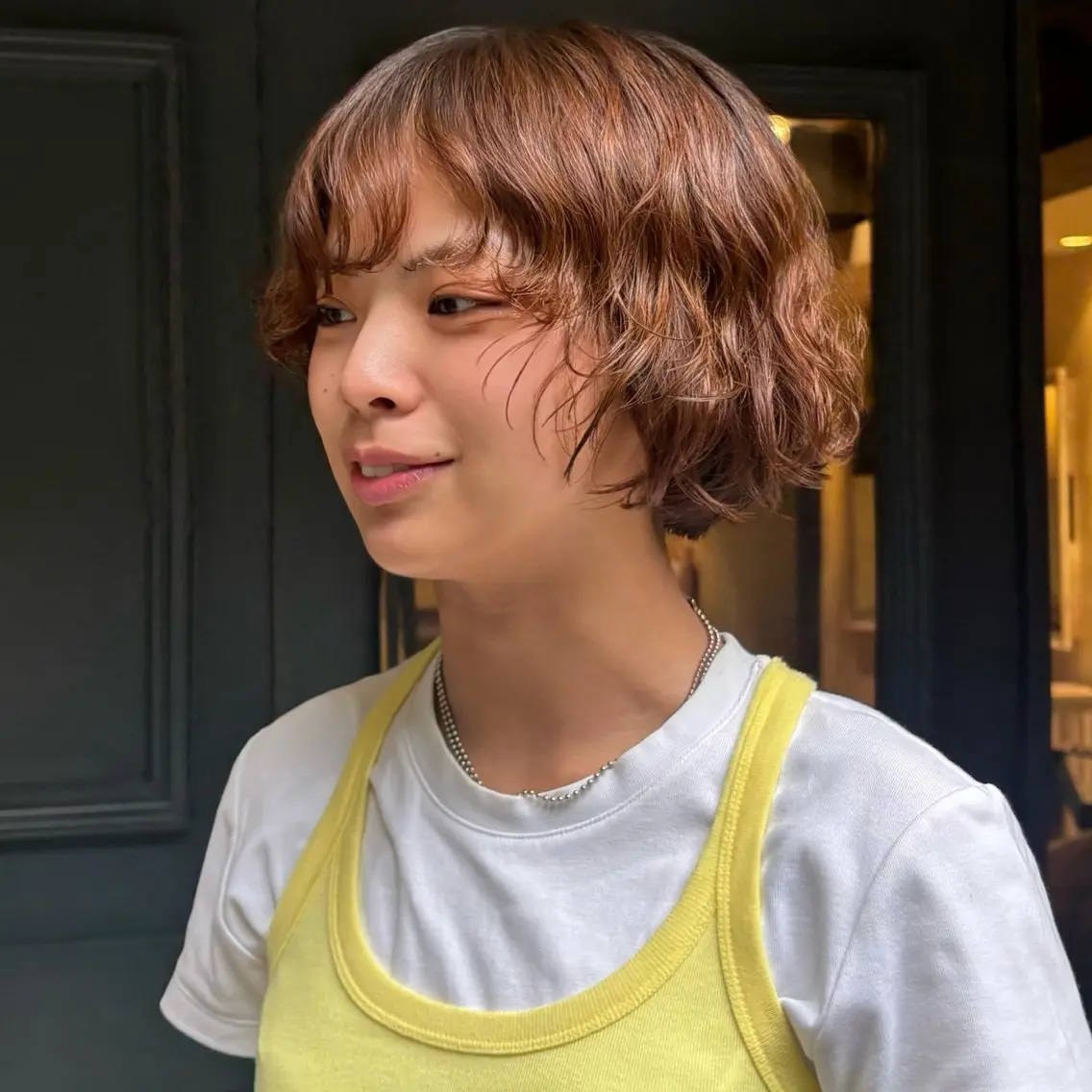ショート ショートボブ ボブ 似合わせカット ショートヘア カット パーマ ヒナノ/梅田/レイヤ ー/透明感カラーのヘアスタイル