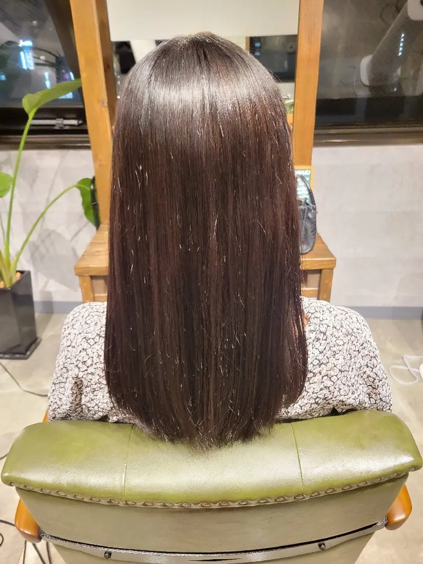 セミロング カット ヘアカラー 山口 そらのヘアスタイル