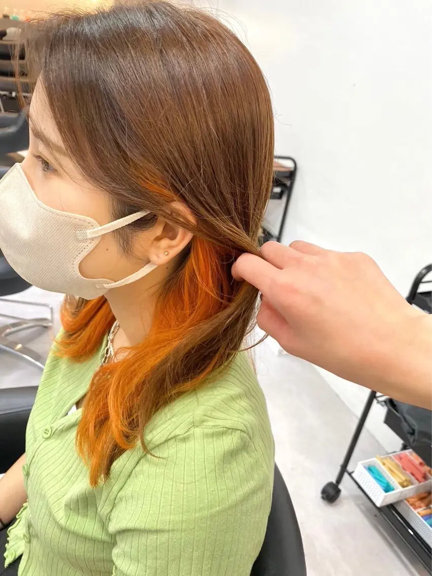 セミロング カラー 🩵レイヤー✖︎ 髪質改善🩵リョウヤのヘアスタイル