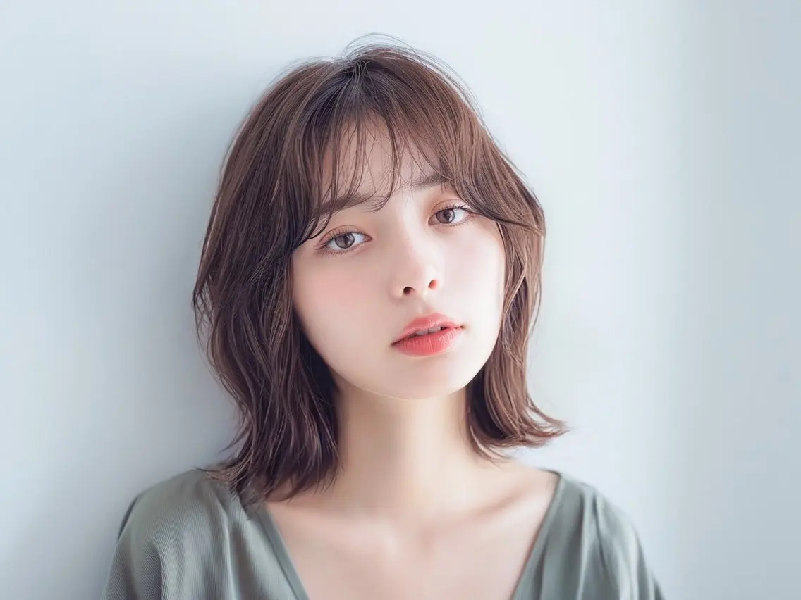 ミディアム 本島 大生のヘアスタイル