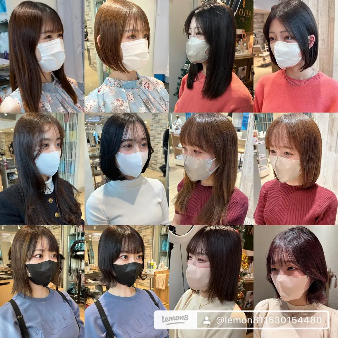 ミディアム 切りっぱなしボブ ショートボブ ボブ くびれヘア 顔周りカット 市原 大翼のヘアスタイル