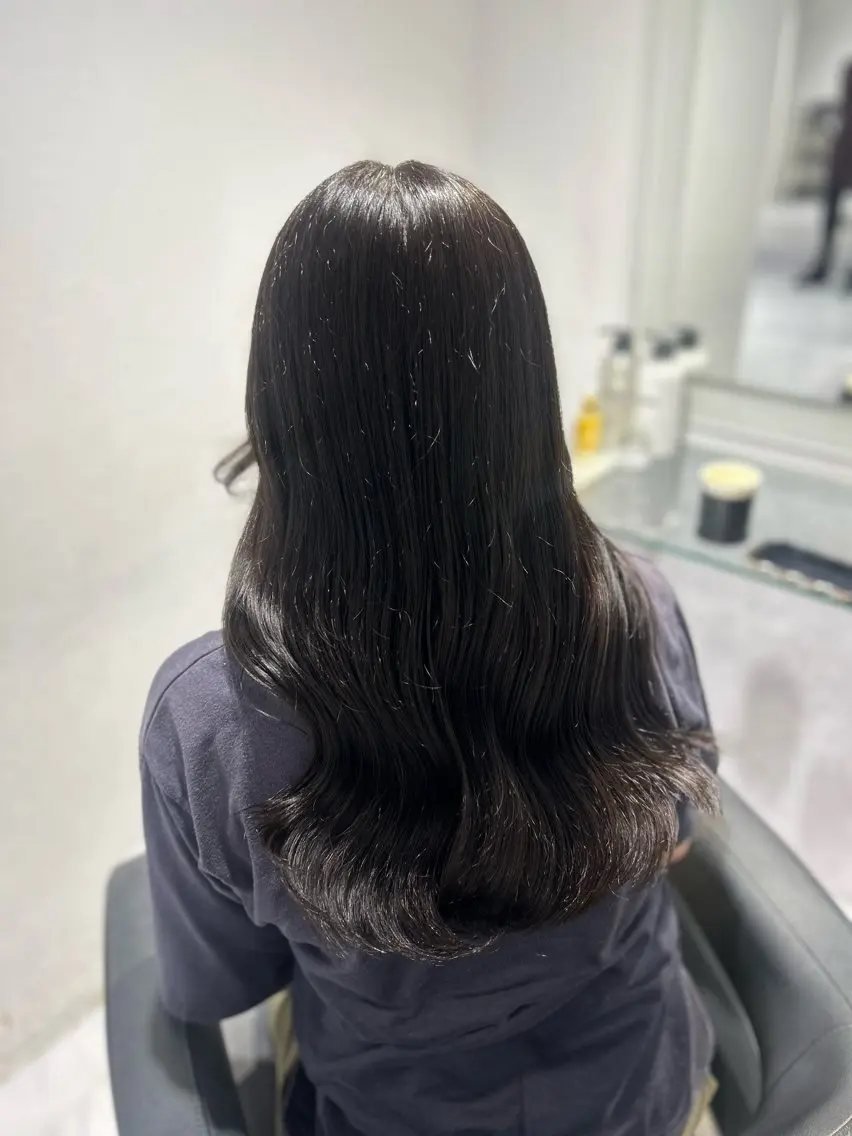 ロング カラー カット ヘアカラー トリートメント 表参道/透明感カラー /暗髪/ジュキヤのヘアスタイル