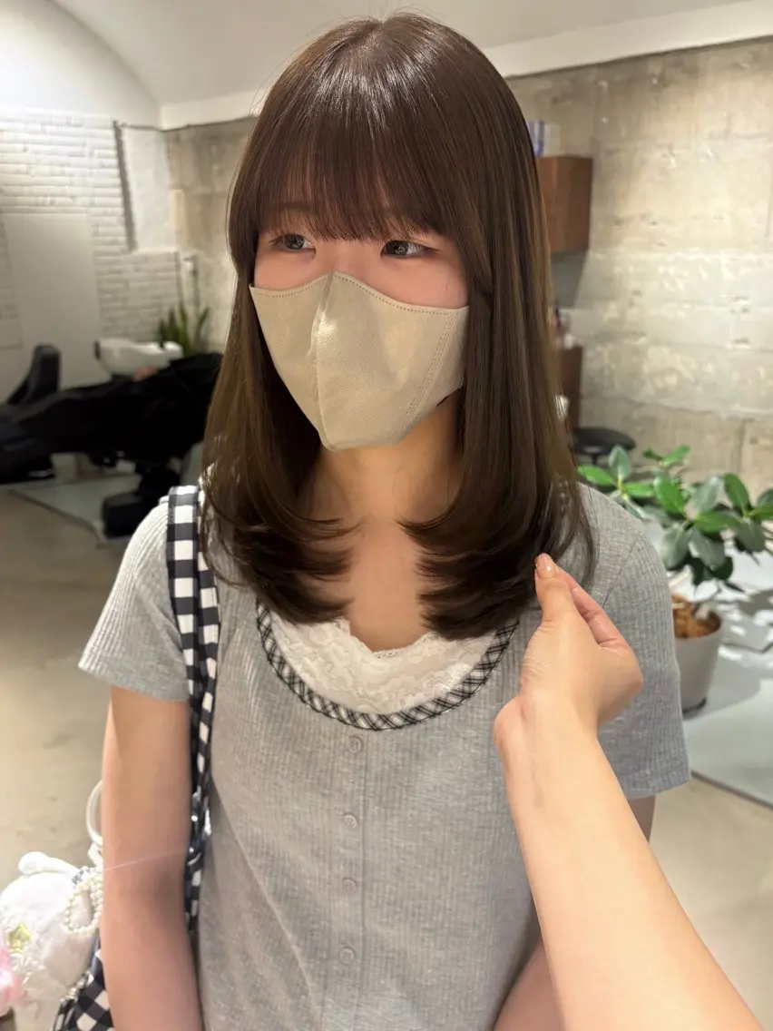 セミロング カラー ベージュカラー レイヤーカット カット ヘアカラー トリートメント yuki ♡のヘアスタイル