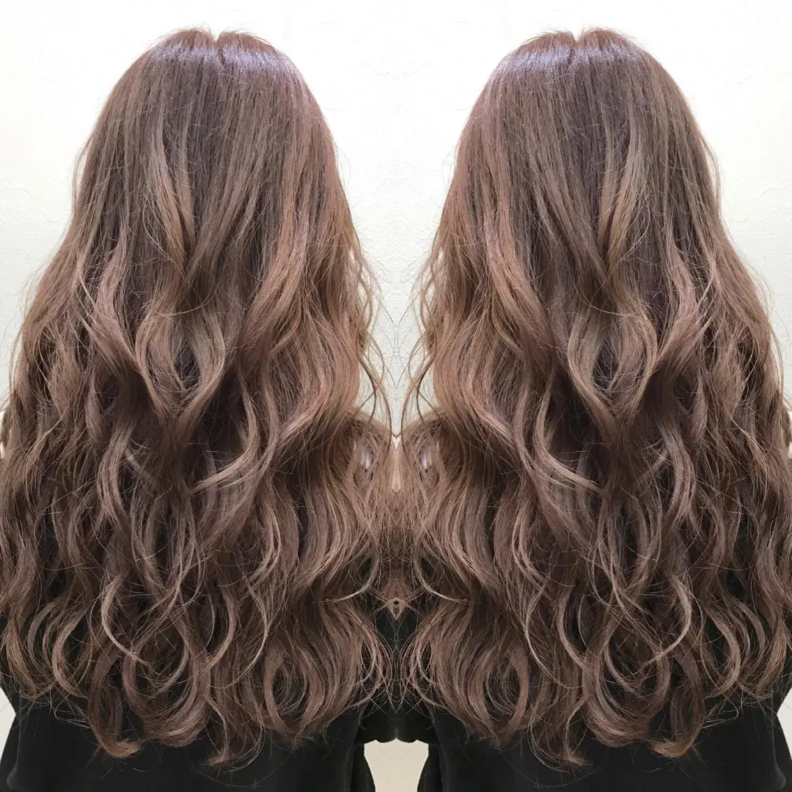 セミロング カラー ベージュカラー ミルクティーベージュ ヘアカラー エクステ KEISUKE🐶 カラー✨エクステのヘアスタイル