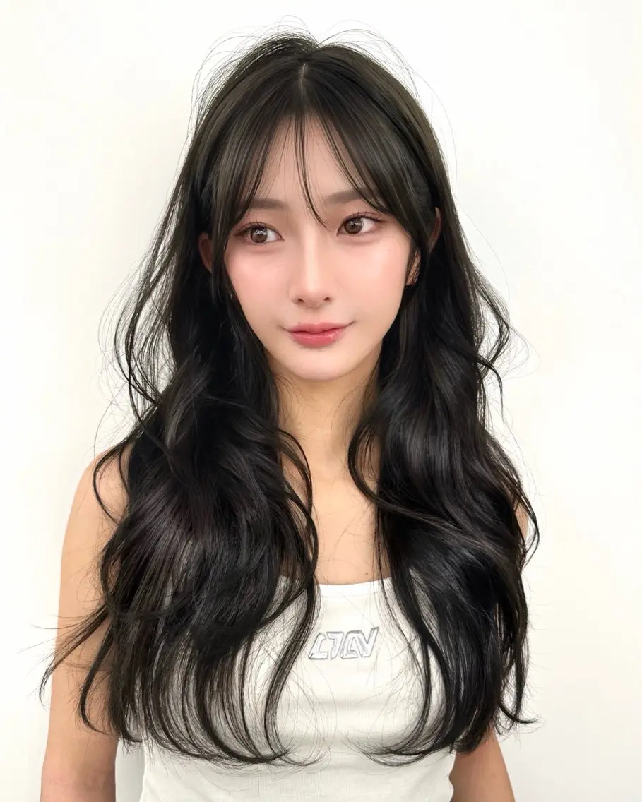 セミロング 顔周りカット 韓国風ヘア レイヤーカット カット ヘアカラー トリートメント ヘッドスパ ヘアセット 前髪顔まわりカット 🌈中村海聖のヘアスタイル