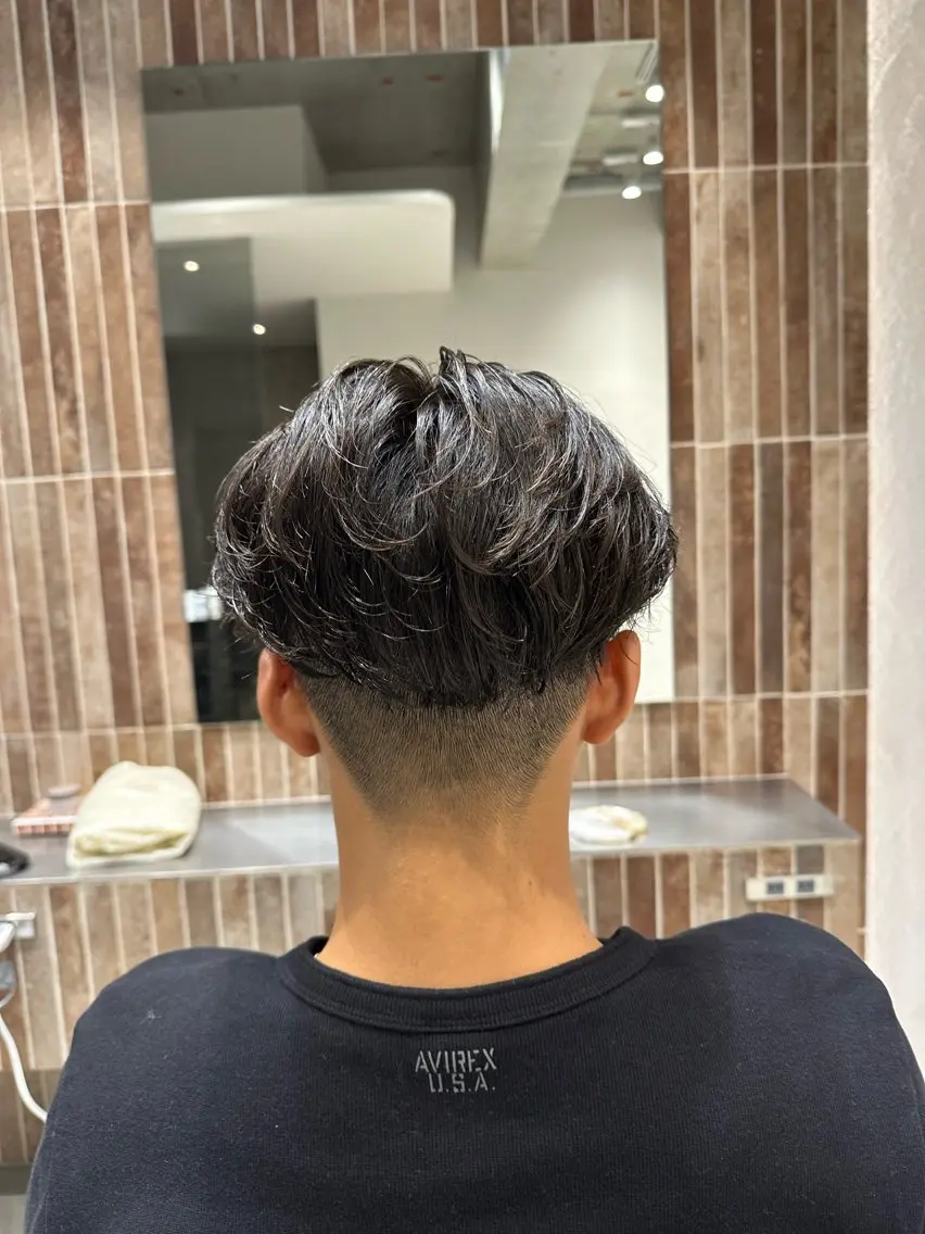 ショート パーマ メンズ カット パーマ トリートメント ヘアセット 横浜/メンズ特化/ Farbe/田中颯斗のヘアスタイル