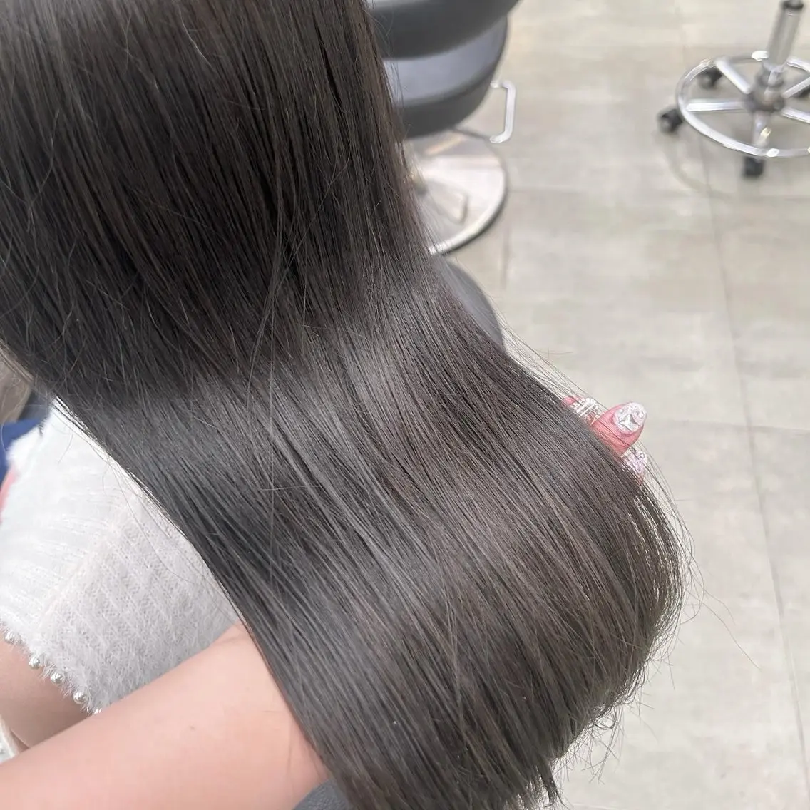 ロング カラー パーマ ヘアアレンジ メンズ キッズ ヘアカラー トリートメント ヘアセット ブリーチなしカラー/ ブラウン/レイヤーのヘアスタイル