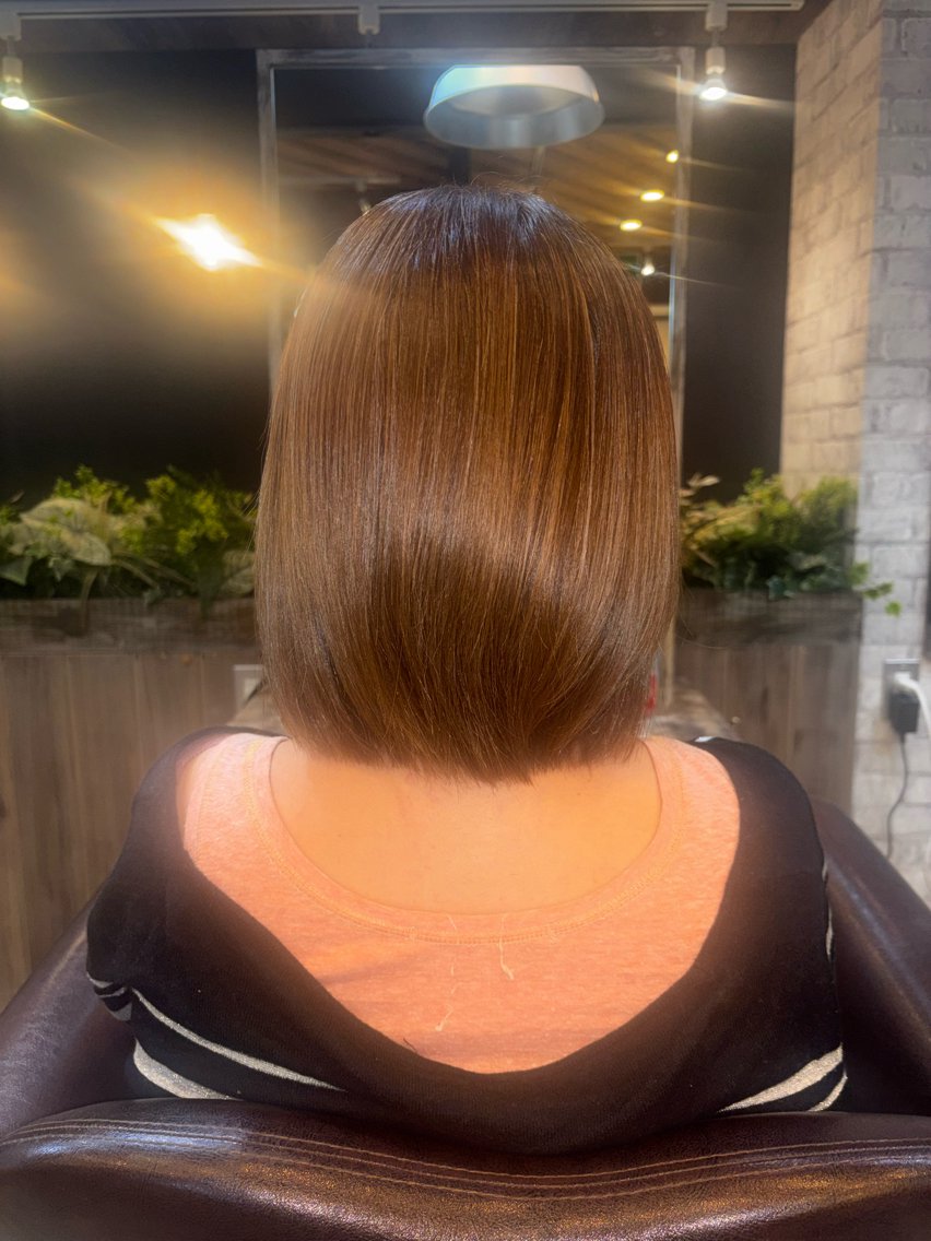 ミディアム カラー カット ヘアカラー 上田 良夢のヘアスタイル