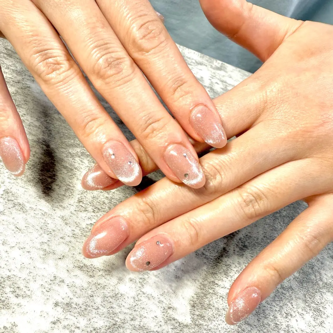 ネイル フレンチネイル マグネットネイル マグネットフレンチ ハンドネイル ★Rinail... .のネイルデザイン