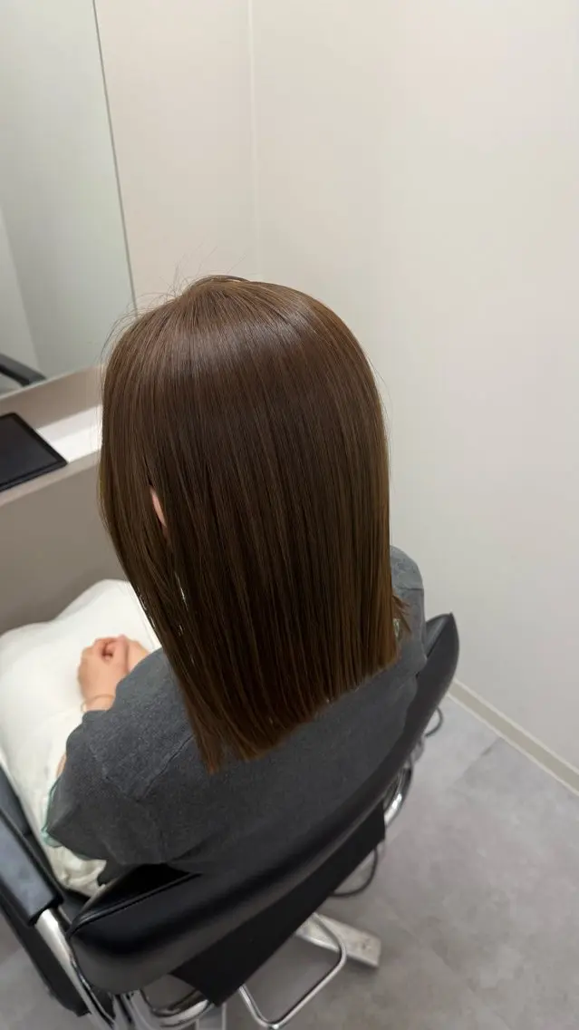 ショート カット ヘアカラー トリートメント asaka/艶髪/ 酸性ストレートのヘアスタイル