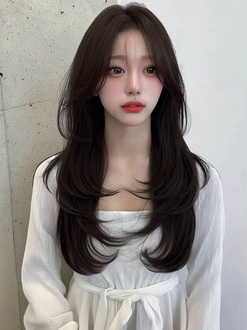 ロング 韓国風ヘア レイヤーカット 似合わせカット カット ヘアカラー トリートメント 渋谷韓国レイヤー /SAYAKA🩶ᩚのヘアスタイル