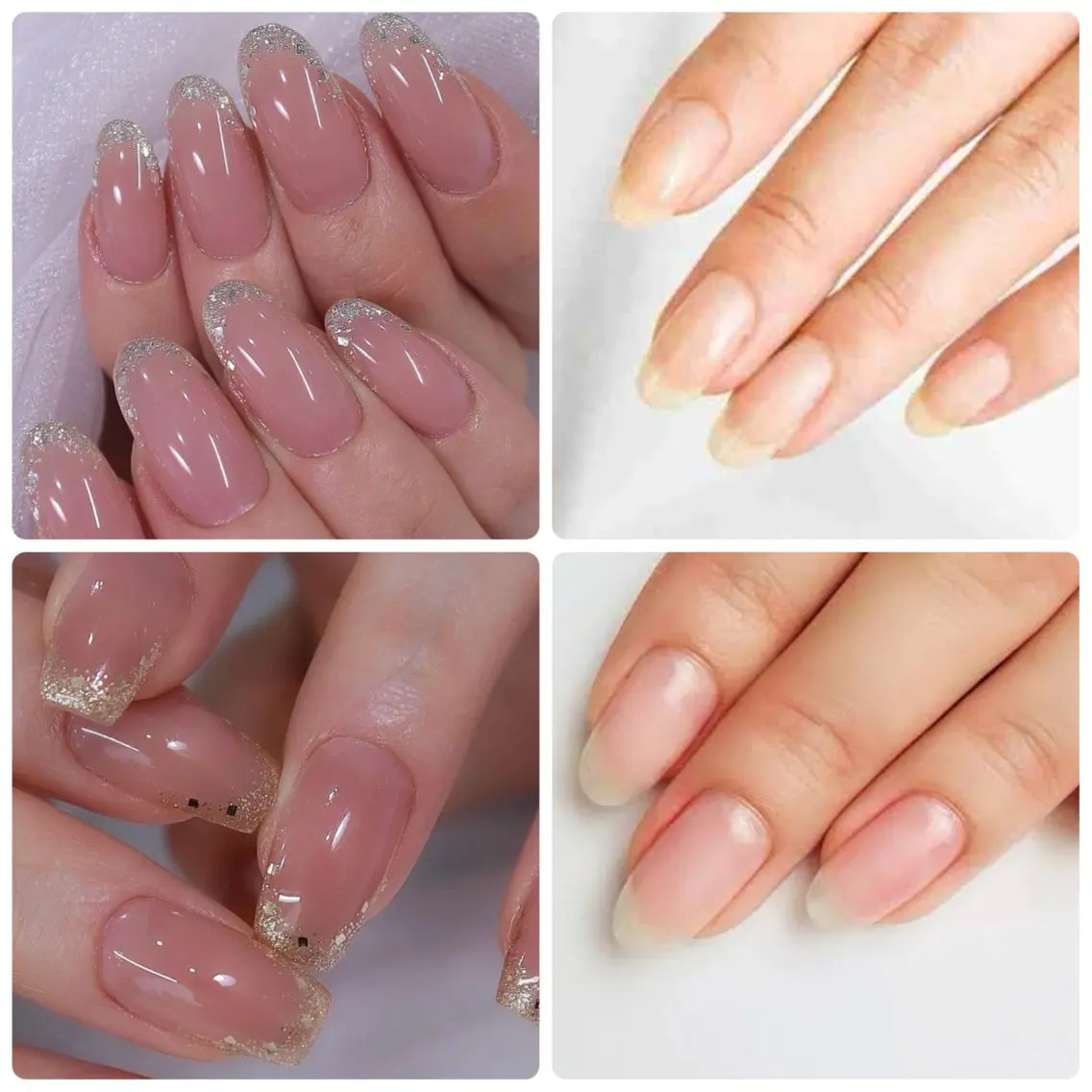 ネイル フレンチネイル ラメ(グリッター) モチの良さ◉ フィルインネイル♡のネイルデザイン