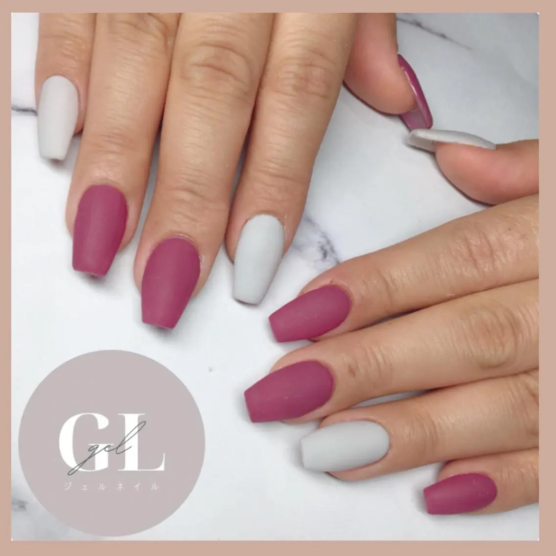 ネイル マットネイル Nailsalon Caiseのネイルデザイン