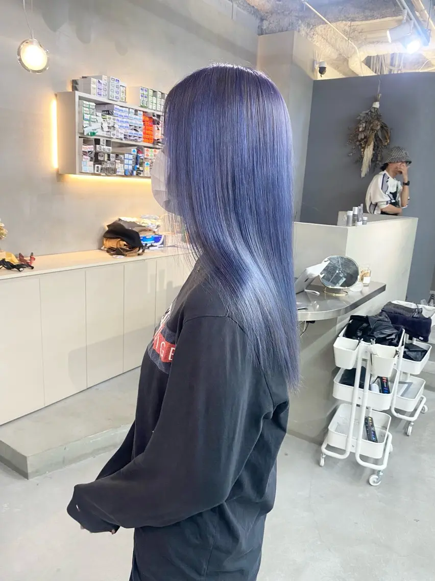 セミロング カラー ヘアカラー 前橋 姫奈のヘアスタイル