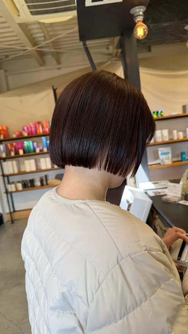 ショート カラー ピンクカラー ボブ 小顔カット カット ヘアカラー 暖色カラー/髪質改善 /レイヤーカット/翠のヘアスタイル
