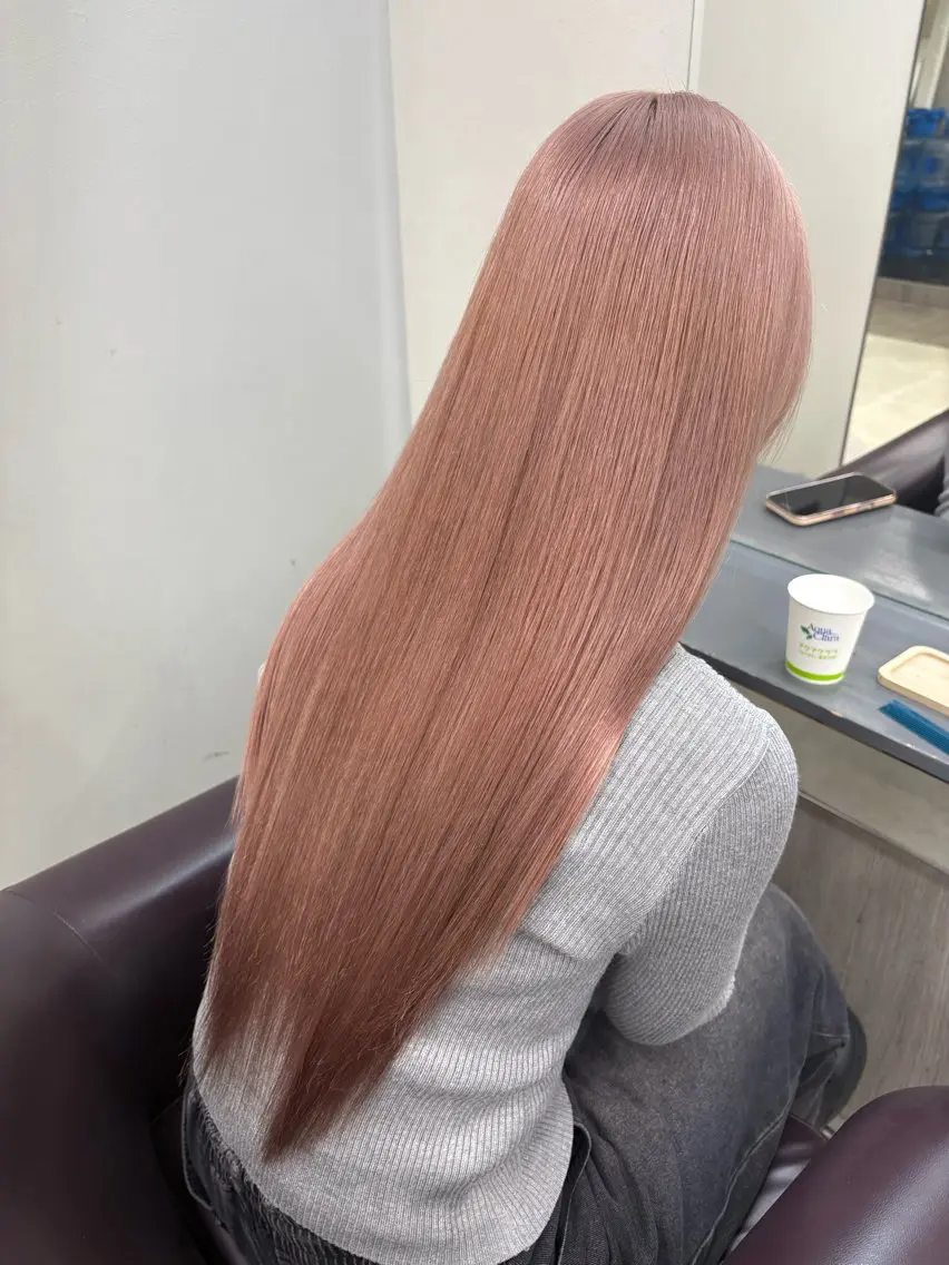【色落ちまで可愛い♥】ケアブリーチ＋透明感カラー＋TR ¥12000の写真