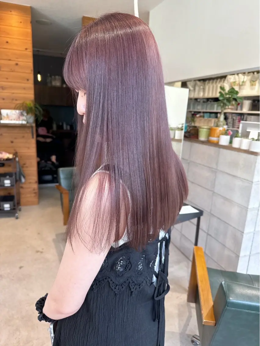 ロング ヘアカラー カラー/ダブルカラー グレイカラー椿こはなのヘアスタイル