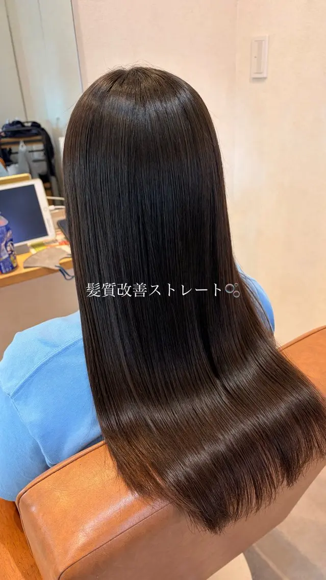 【7月13時新規指名限定】ストレートモデル(ブリーチ、ホームカラー履歴の方不可)(別途ロング料金、シャンプー料金有り)の写真