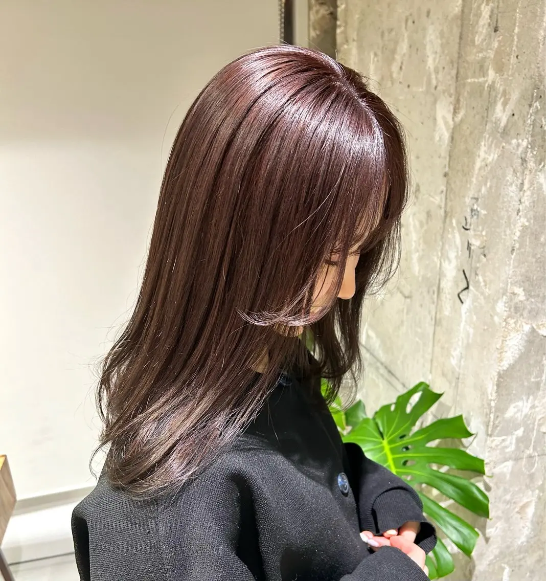 セミロング カラー 似合わせカット/ 青竹真璃亜のヘアスタイル