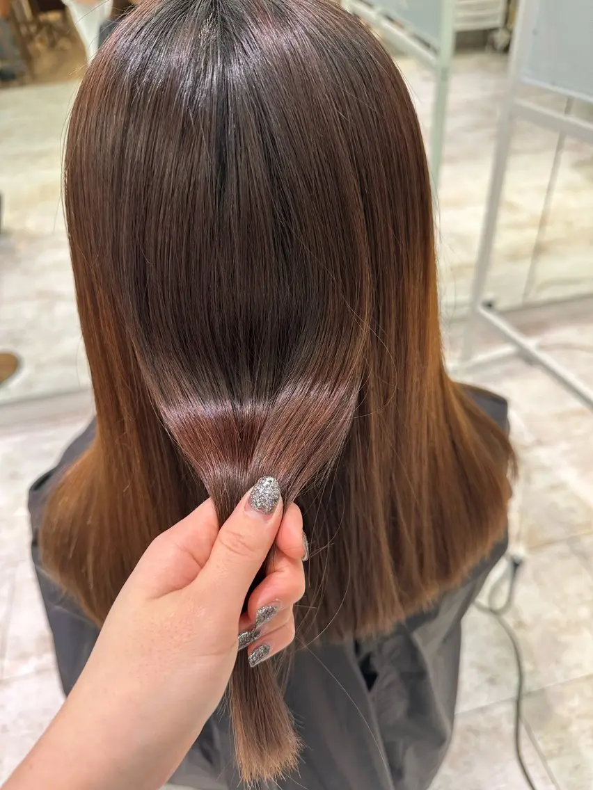 セミロング 縮毛矯正 🦋フジモリ セリナ🦋のヘアスタイル