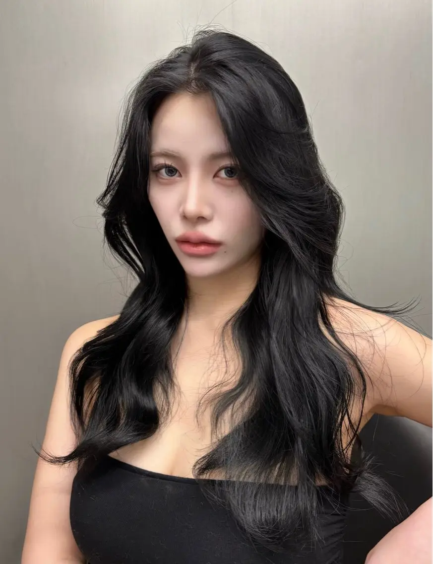 ロング カラー レイヤーカット SHOUHEI 韓国風レイヤーカットのヘアスタイル