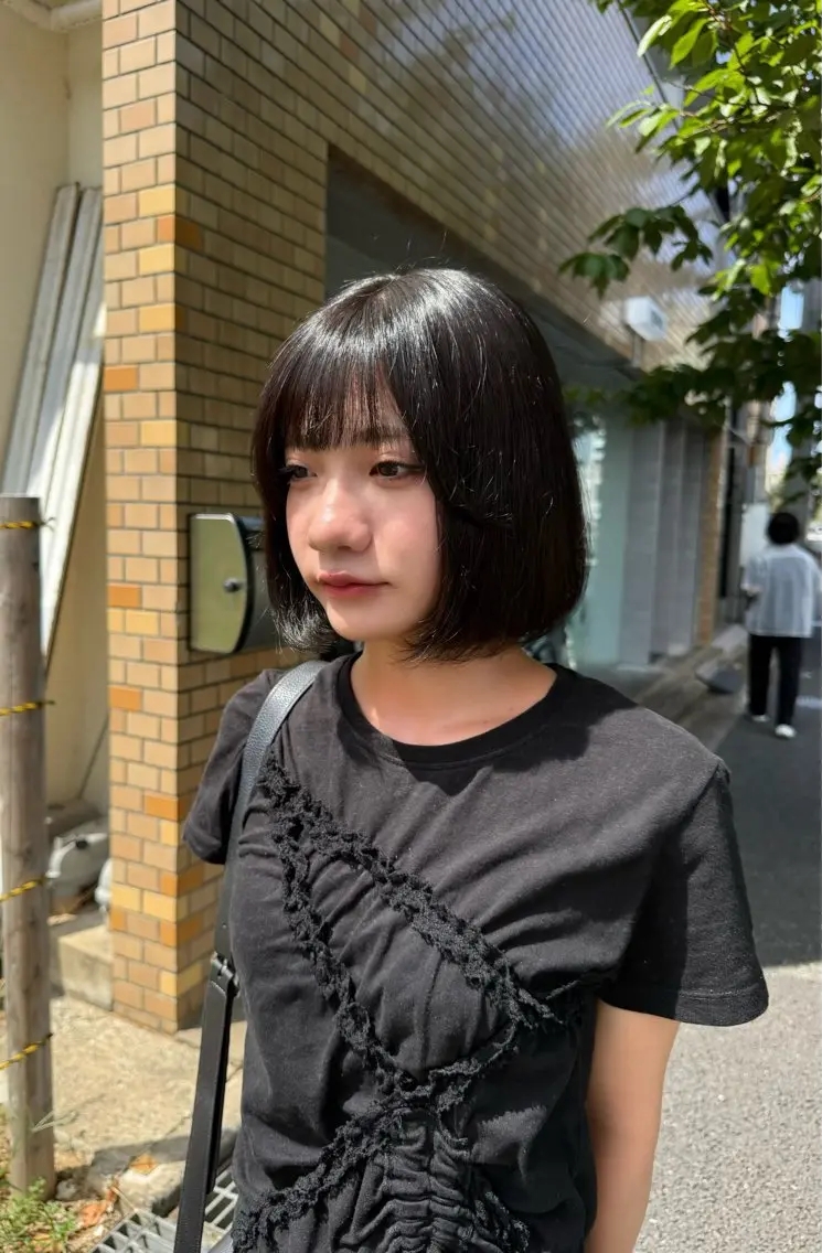 ミディアム ヘアカラー qpulaあいみ 透明感カラーのヘアスタイル