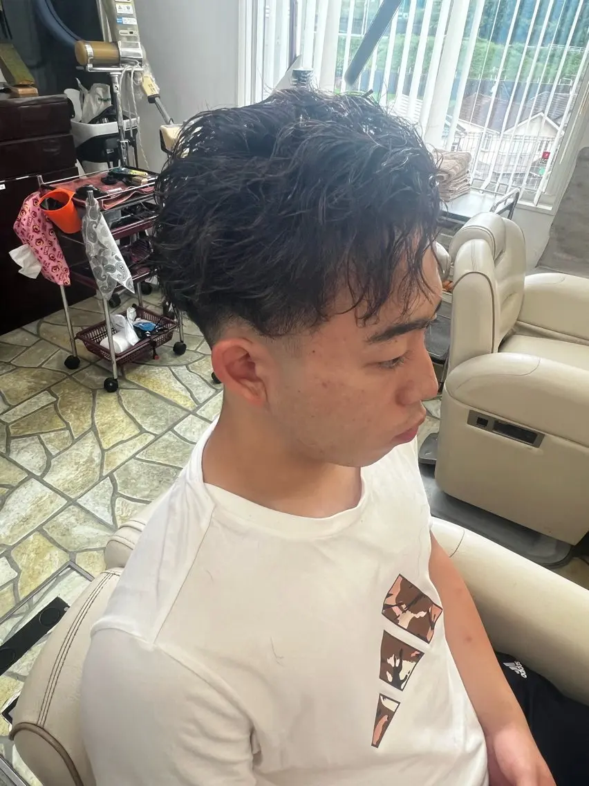 パーマ メンズ カット パーマ トリートメント 👑縦落ちパーマ番長 💎Shoki/生駒のヘアスタイル