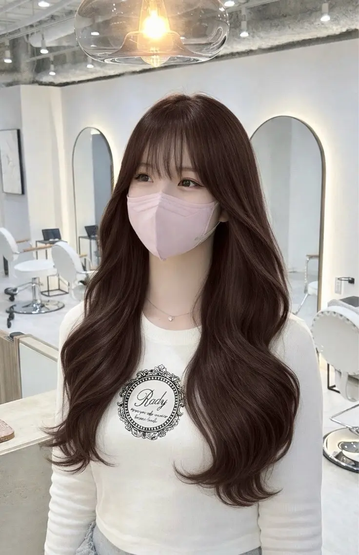 ロング カット ヘアカラー トリートメント グレージュ/艶髪🩶 韓国風/顔周り/輝士のヘアスタイル