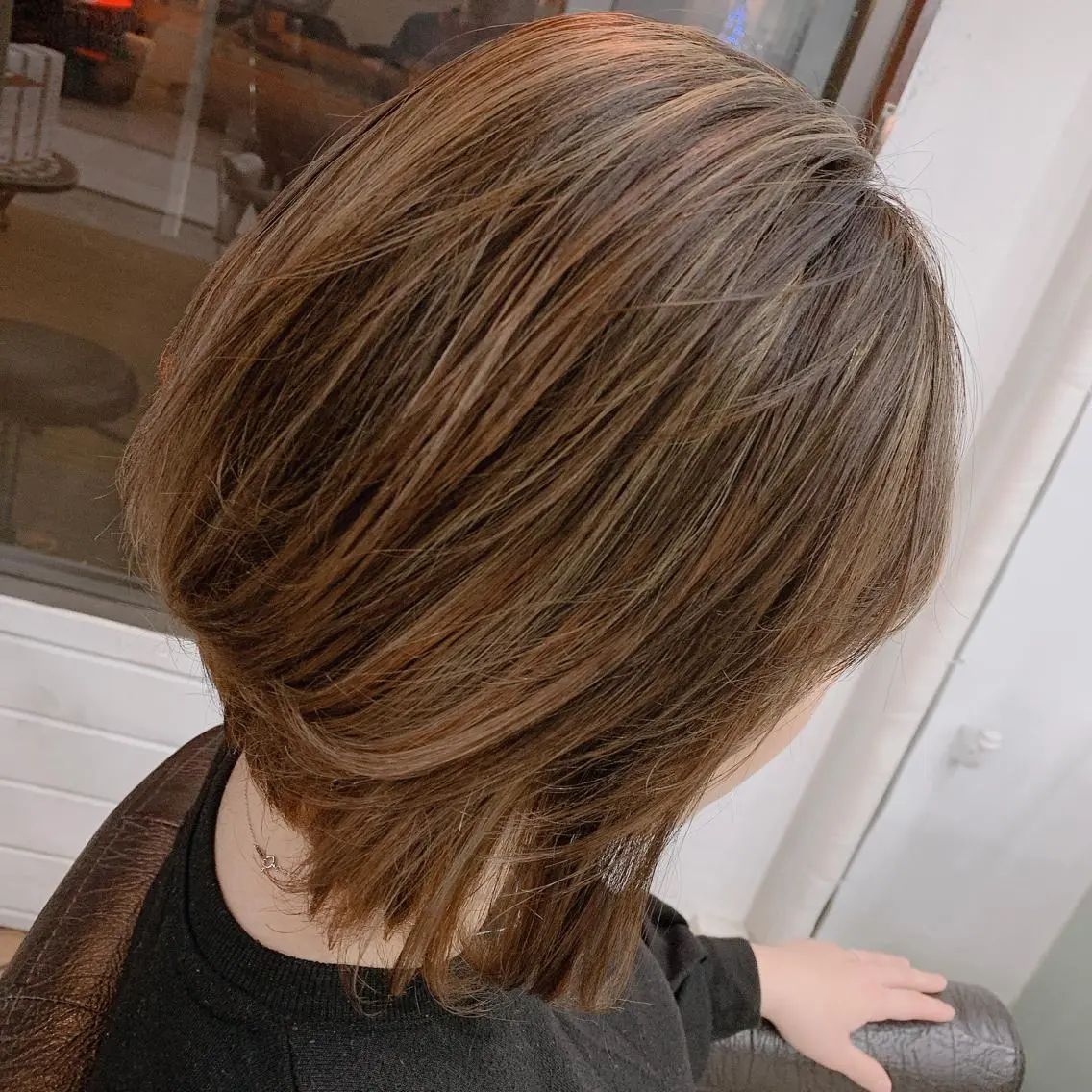 セミロング カラー ヘアアレンジ R ri R takagiのヘアスタイル