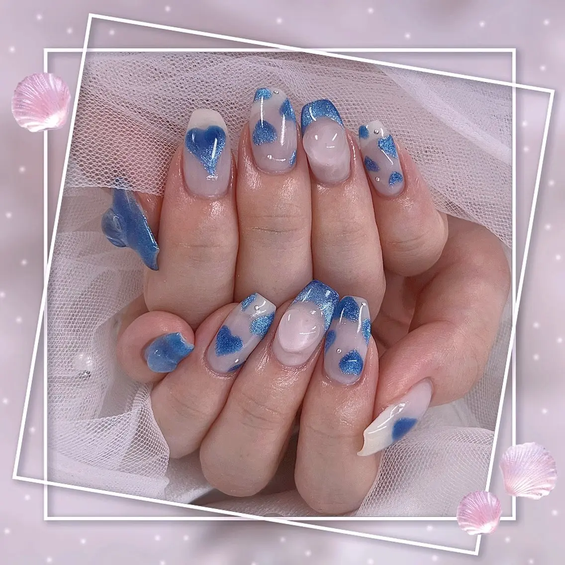 ネイル グラデーション マグネットネイル ピンク ワンホンネイル ハンドネイル ハンドケア Chill Nailsalonのネイルデザイン