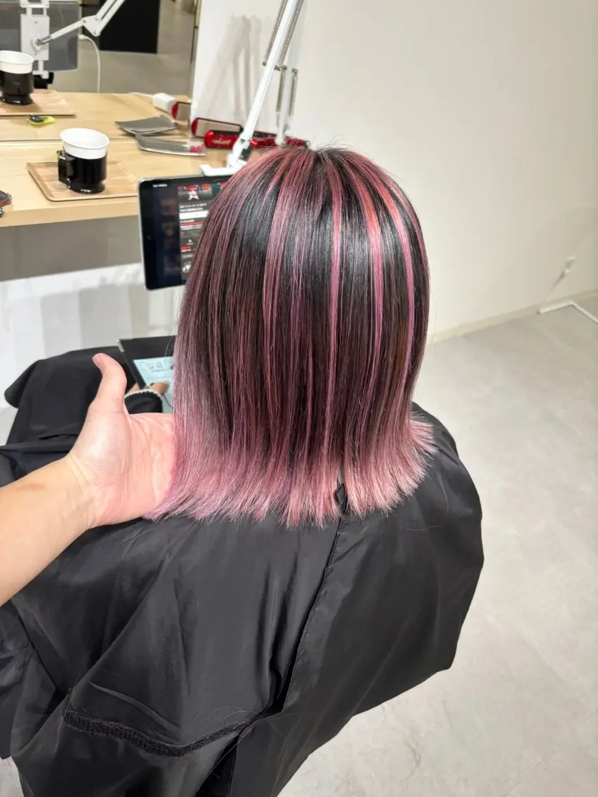 ミディアム ケアブリーチ 黒瀬有汰のヘアスタイル