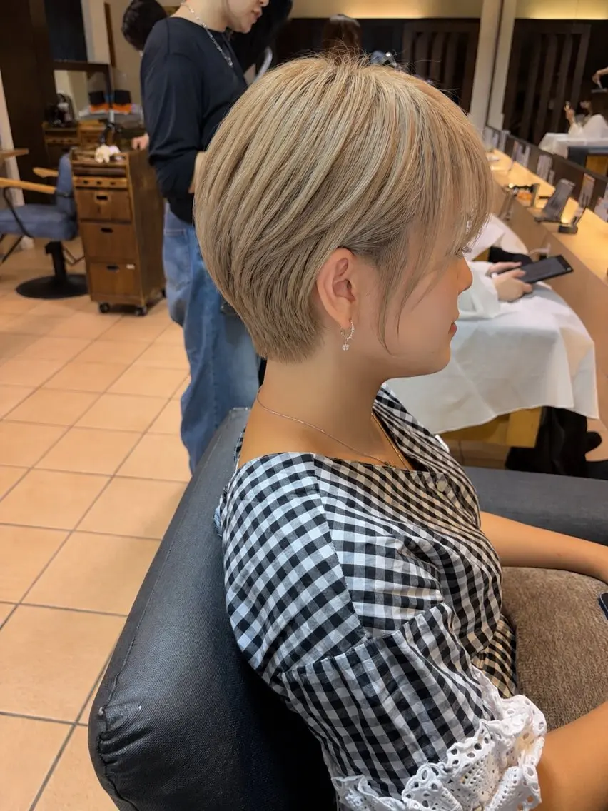 ショート ショートヘア 当日予約OKカット モデル濱川響太のヘアスタイル