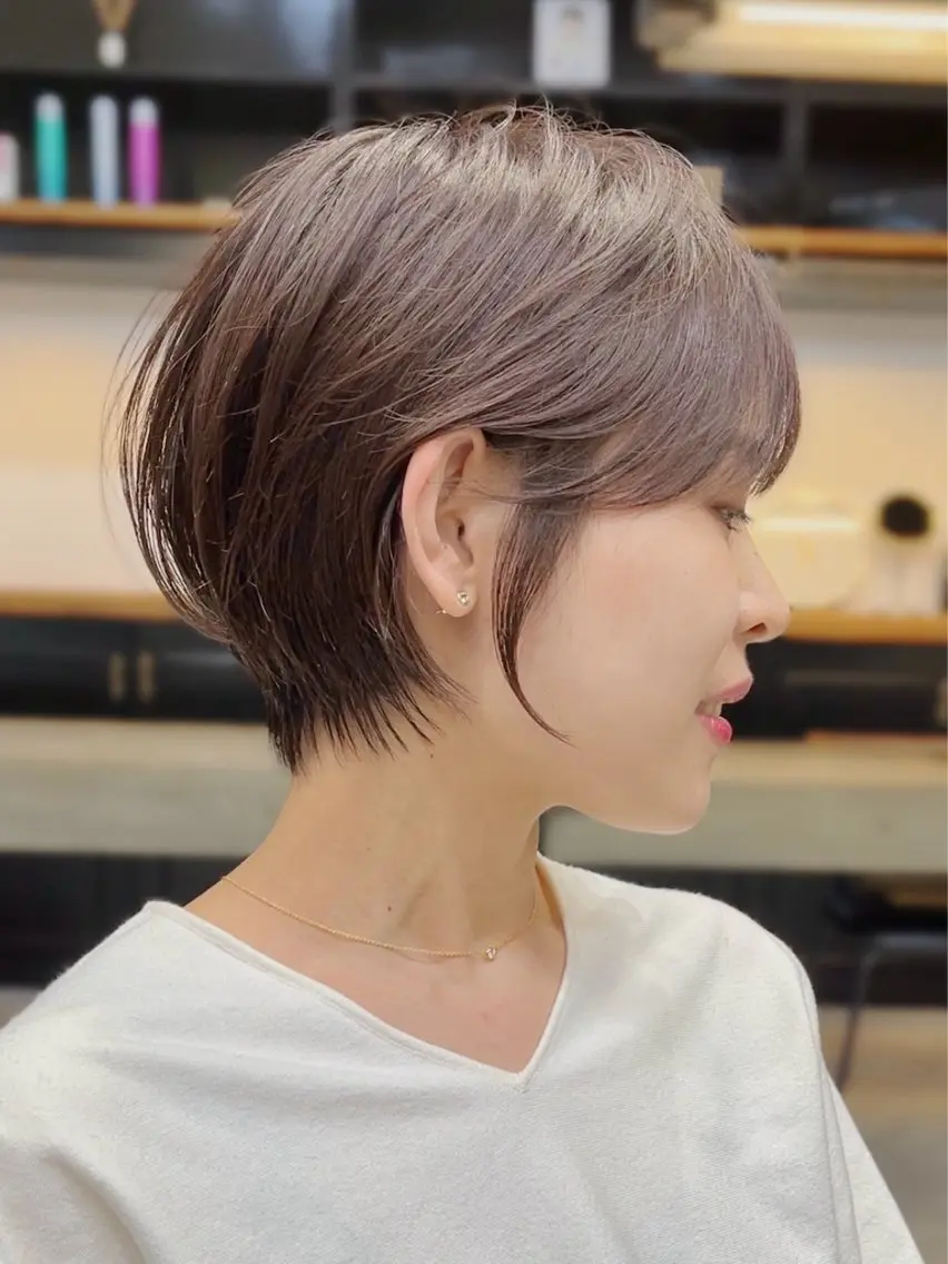 ショート カラー くびれヘア ショートヘア 🌟ショートボブ特化 美容師🌟ジョセフのヘアスタイル