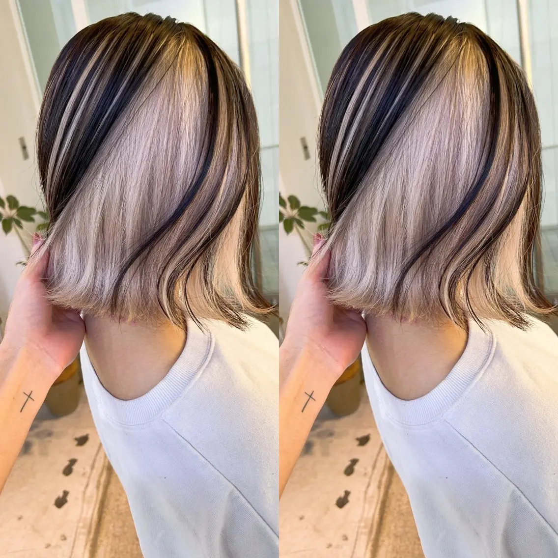 ミディアム カラー カット ヘアカラー トリートメント yoriダブルカラー 代表すがわらのヘアスタイル