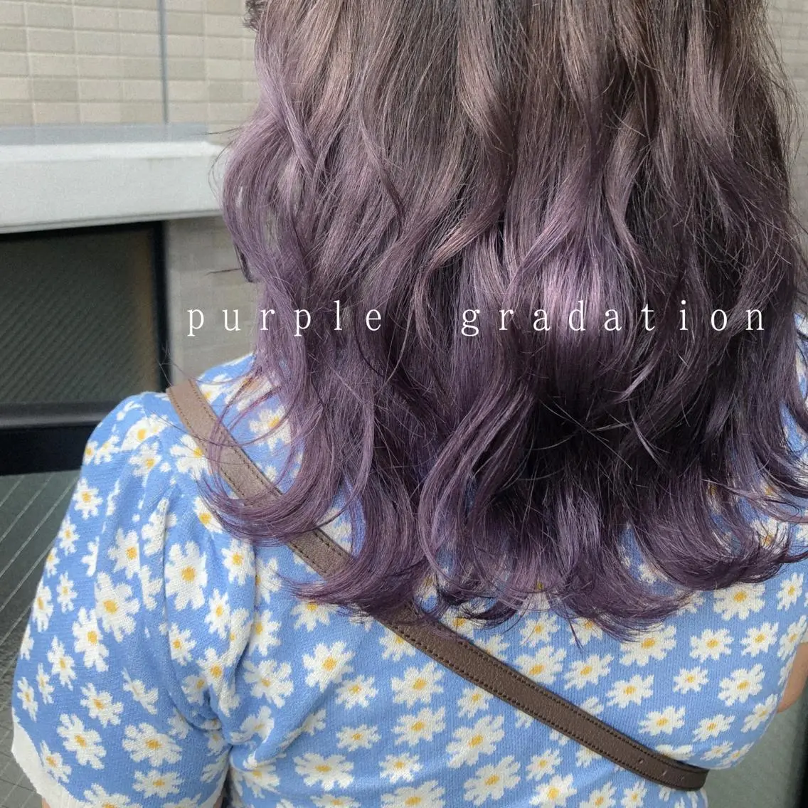 ミディアム パープルカラー ヘアカラー カラーパティシエ facce🌼ikoのヘアスタイル