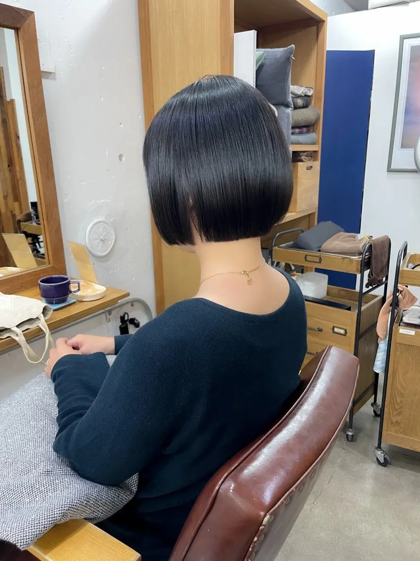 ショート ショートボブ 丸みショート ボブ 髪質改善 ショートヘア カット 縮毛矯正 トリートメント 髪質改善 縮毛矯正 ロングヘア サイトウのヘアスタイル