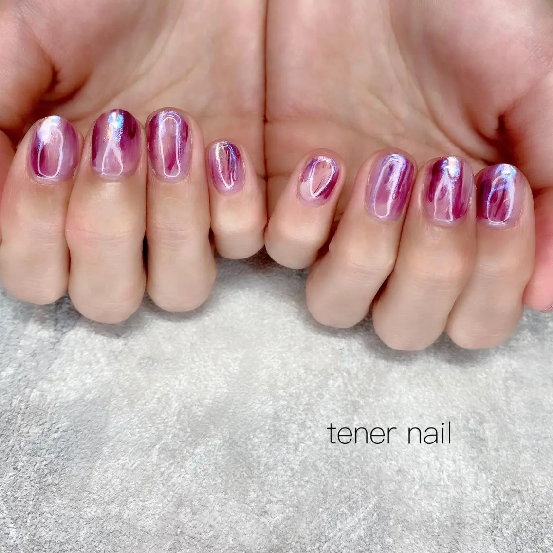 ネイル オーロラネイル ニュアンスネイル テネルネイル tener nailのネイルデザイン