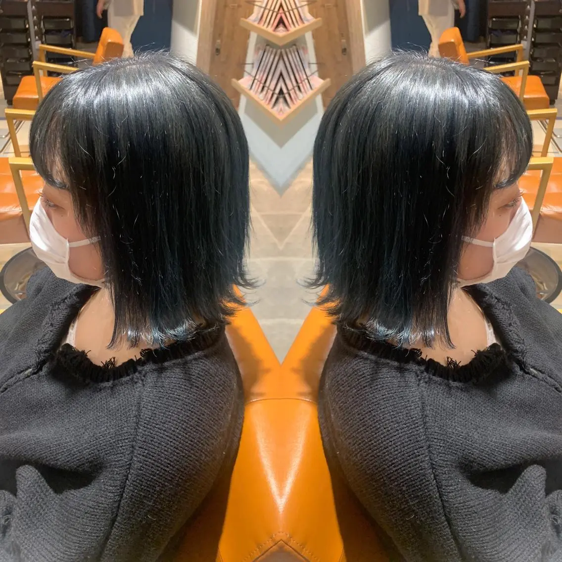 ミディアム カラー オリーブグレー 韓国🇰🇷 ✂︎hair 内田愛のヘアスタイル