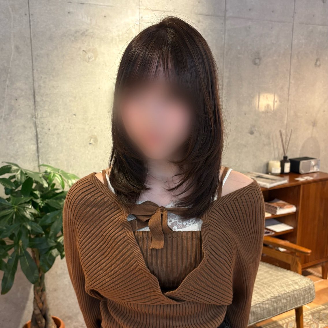 セミロング ヘアカラー 村田 ありさのヘアスタイル