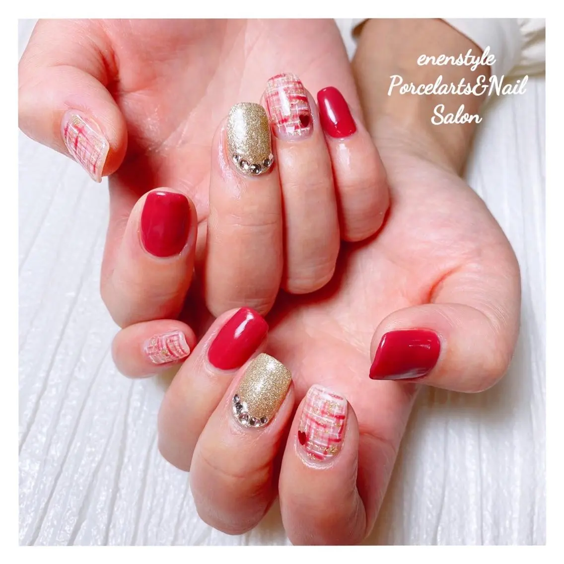 ミディアム ネイル 🐾enen style 🐾のネイルデザイン