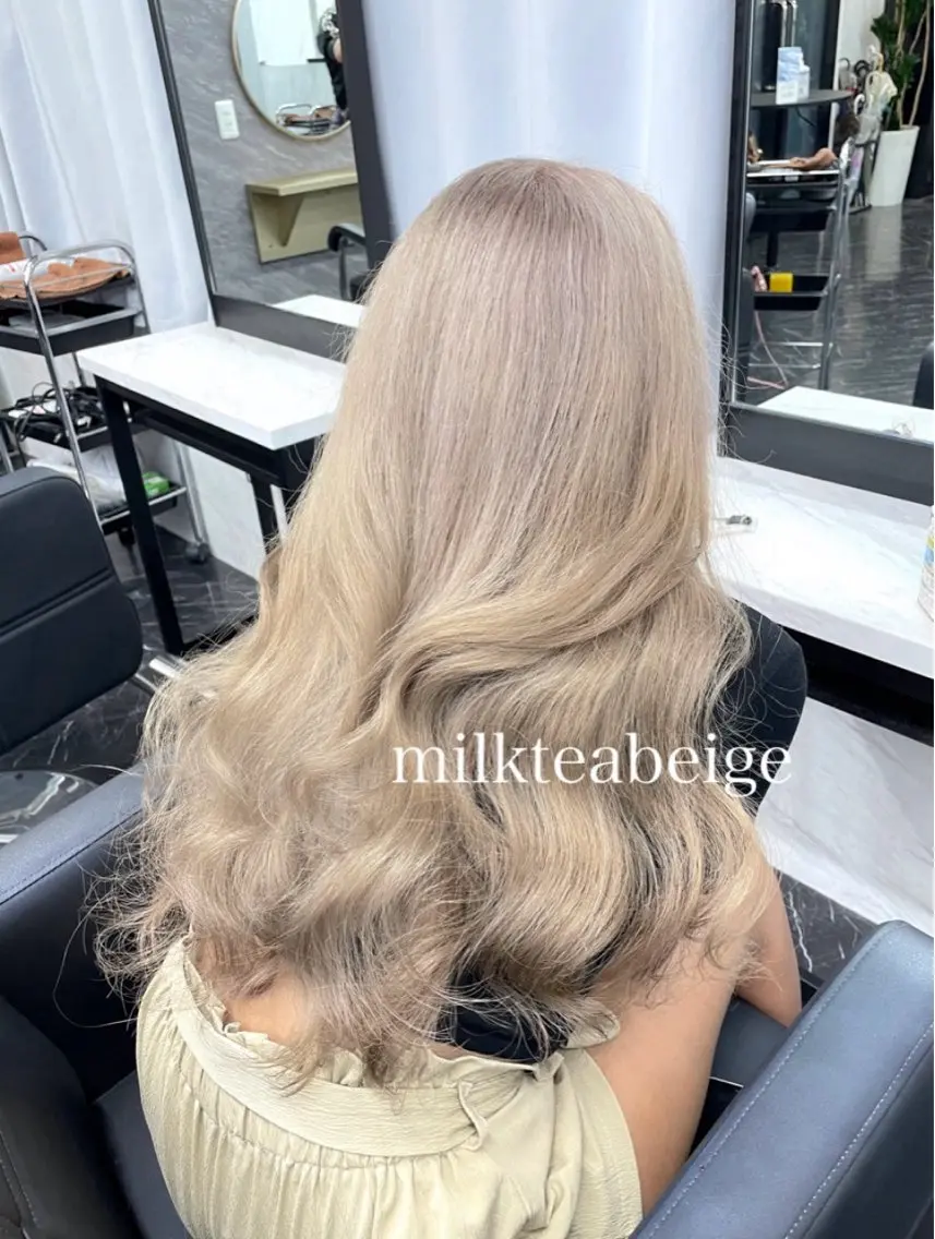 ロング カラー ヘアカラー トリートメント エクステ🩵ブリーチ 韓国ヘア🩵KAEのヘアスタイル
