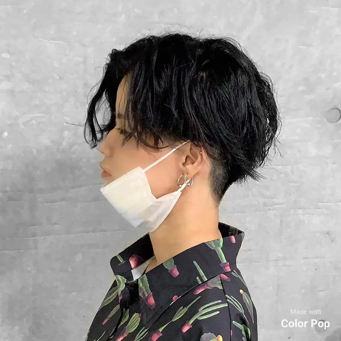 ショート パーマ メンズ センターパート カット パーマ トリートメント ヘアセット メンズパーマの達人 KAITOのヘアスタイル