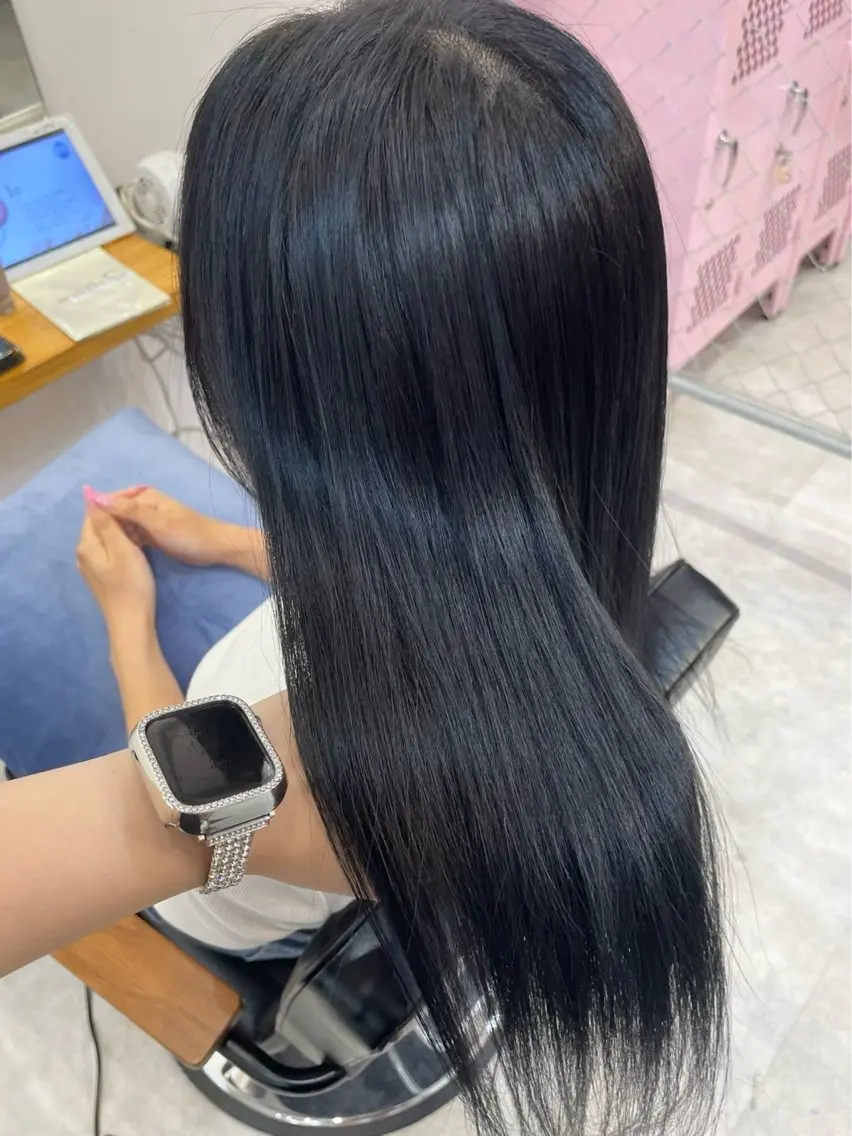 【ブリーチなし】透明感カラー➕トリートメント🫧の写真