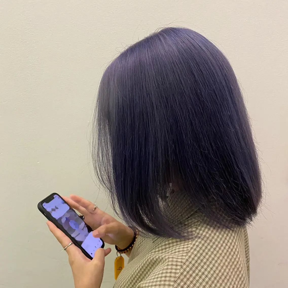 ミディアム カラー ブリーチ ブルーカラー ブルーラベンダー ラベンダーカラー 韓国ヘア・カラー 🩵SHIZUKUのヘアスタイル