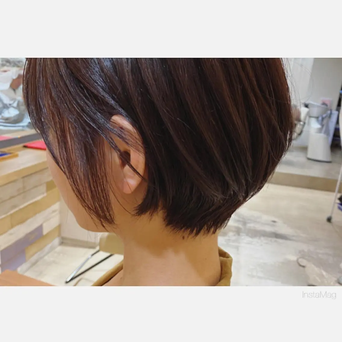 ショート カラー 丸みショート ベージュカラー ショートヘア カット ヘアカラー 岩間 香純のヘアスタイル