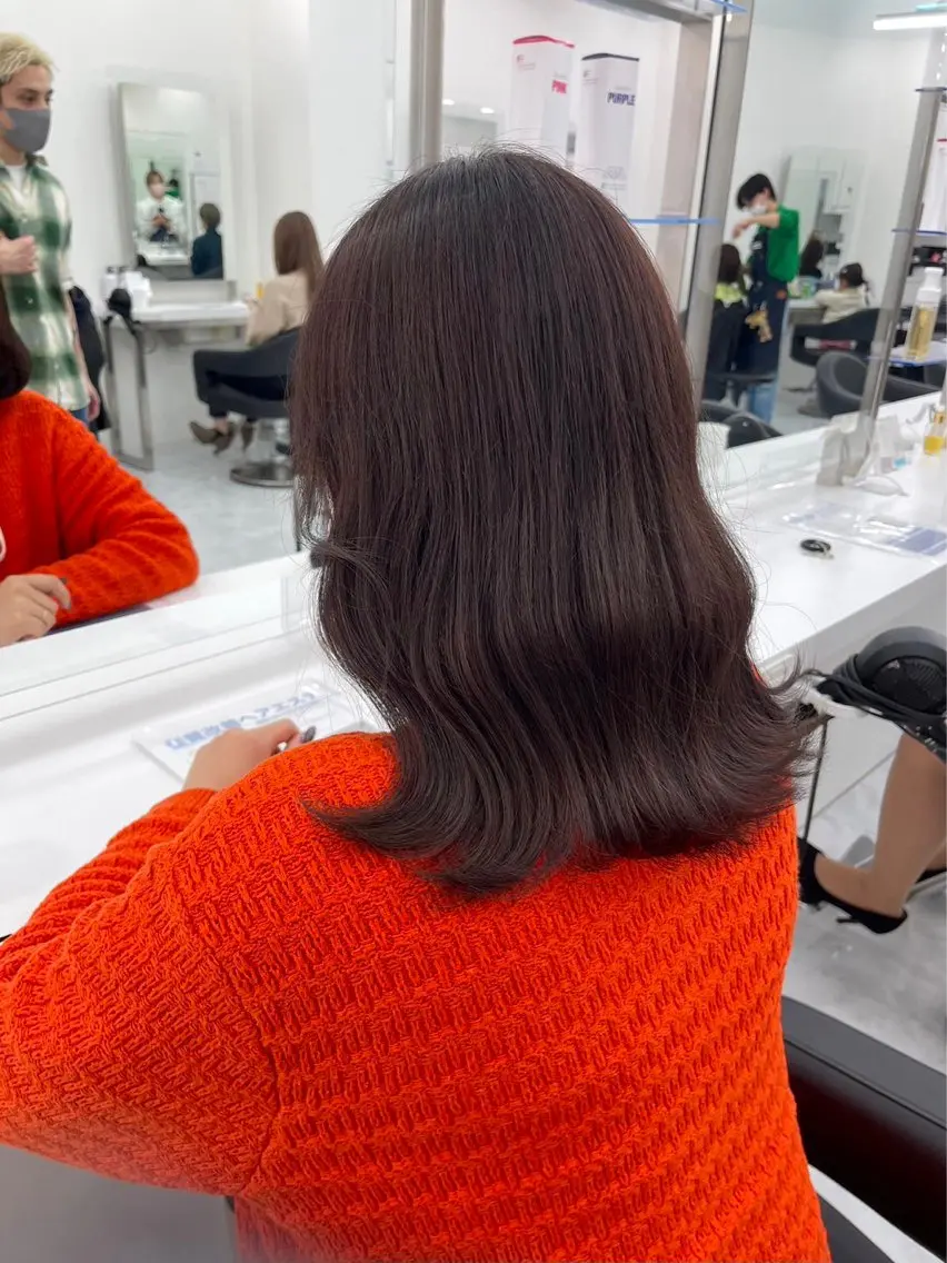 ミディアム カラー ヘアアレンジ ヘアカラー トリートメント ヘッドスパ ヘアセット 【公式】DISCO銀 座🪩トレンド🪽のヘアスタイル