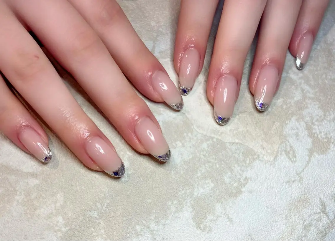 ネイル フレンチネイル ガラスフレンチ ハンドネイル Lino+ ネイル&よもぎ蒸しのネイルデザイン