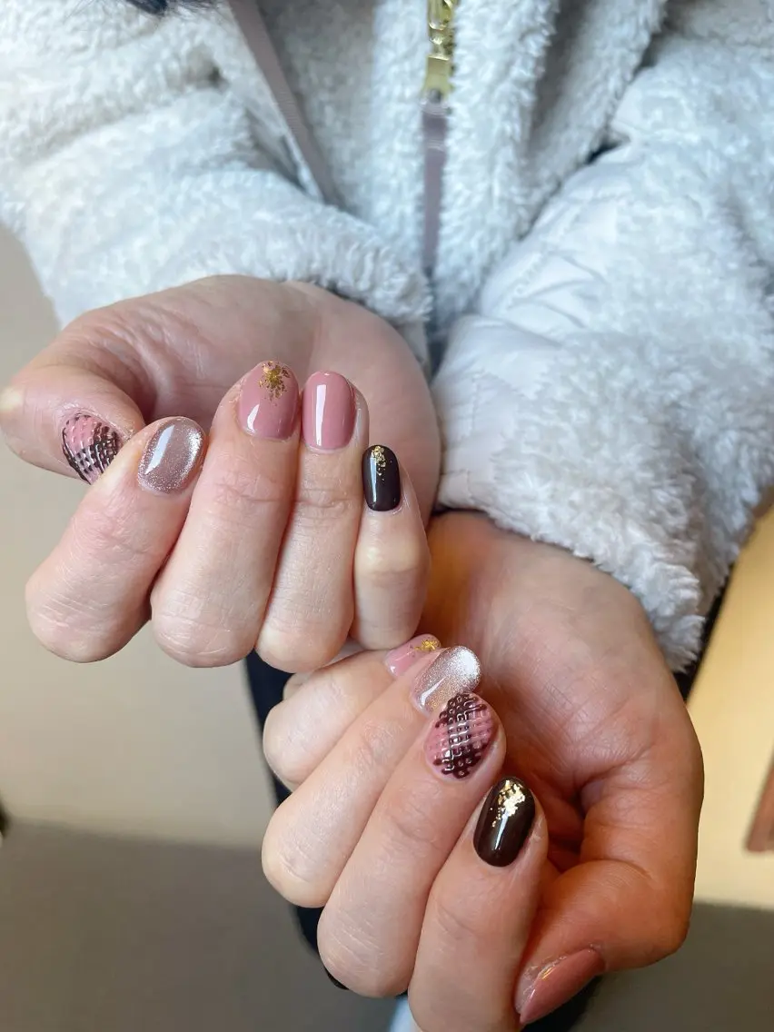 ネイル ジェルネイル ハート パラジェル バレンタイン 冬ネイル kiki nail &brow二子玉川のネイルデザイン