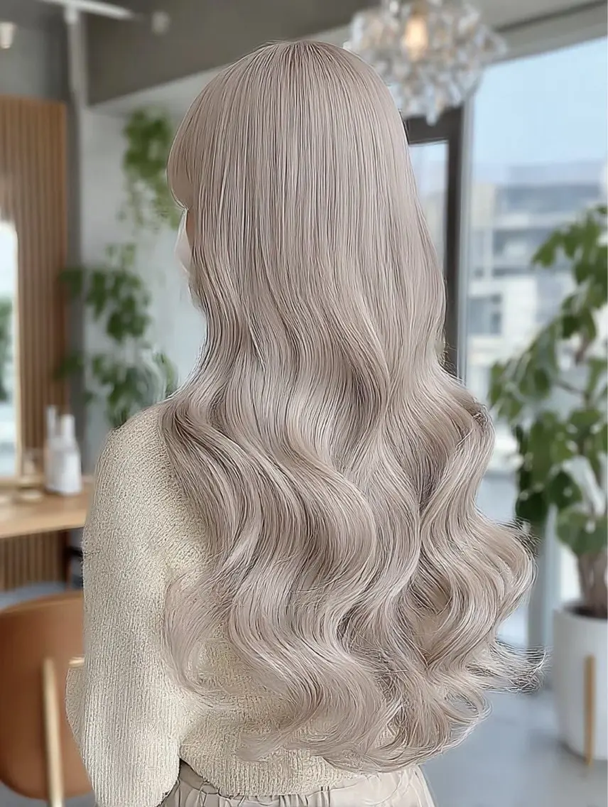 ロング ヘアカラー 渋谷ハイトーン ななかのヘアスタイル
